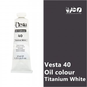 رنگ روغن وستا مدل Titanium White 40 حجم 37 میلی لیتر