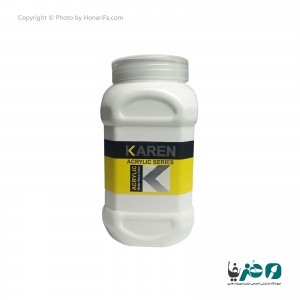 رنگ اکریلیک سفید کارن حجم یک لیتری