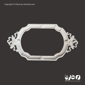 سینی پلی استر طرح دار لب آینه‌ای بیضی