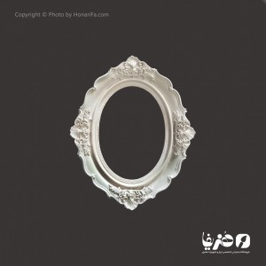 قاب پلی استر بیضی طرح چهار تاج 16x14 سانتی متر