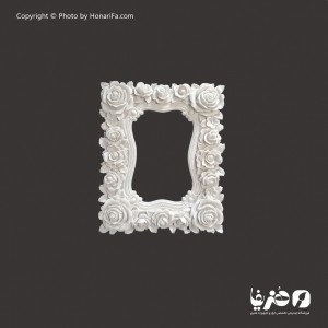 قاب پلی استر مستطیل طرح رز 15x9 سانتی متر
