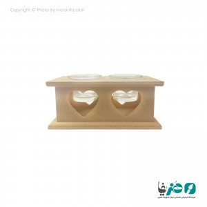 جا شمعی وارمری چوبی طرح قلب