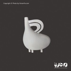 گلدان پلی استر دو دسته تکسچری