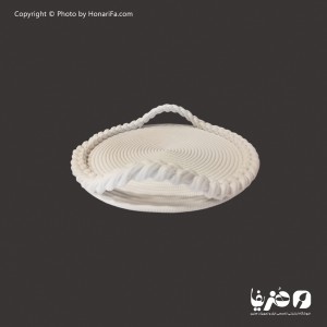 سینی پلی استر گرد طرح طنابی