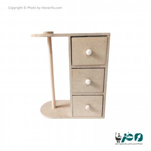 جا دستمالی رولی چوبی کشودار کد 140