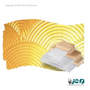 ابزار پتینه شیار زن فلزی دسته چوبی مدل SF8115 سه عددی