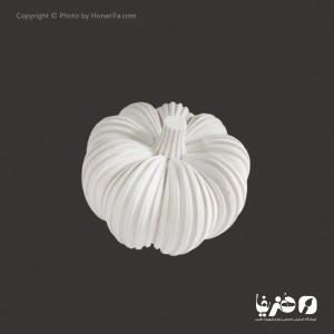 دکوری پلی استر طرح کدو شیاردار قطر 12 سانتی متر