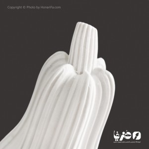 دکوری پلی استر طرح کدو شیاردار قطر 14 سانتی متر