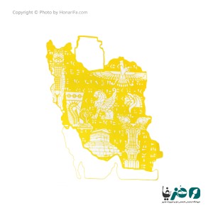 شابلون استنسیل طرح نقشه ایران سایز 60x80 سانتی متر