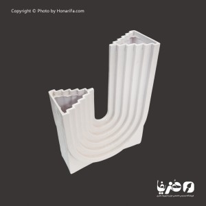 گلدان پلی استر مدل شیاردار