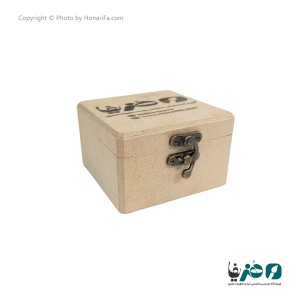 جعبه چوبی مربع با چاپ هنریفا 10x10 سانتی متری
