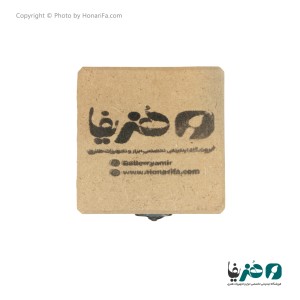 جعبه چوبی مربع با چاپ هنریفا 10x10 سانتی متری