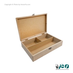 جعبه چوبی تقسیم مستطیل مدل 2 با چاپ هنریفا 20x30 سانتی متری