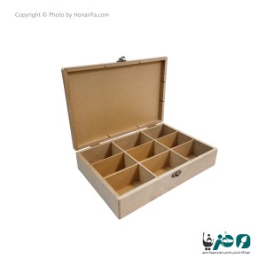 جعبه چوبی تقسیم مستطیل مدل 3 با چاپ هنریفا 20x30 سانتی متری