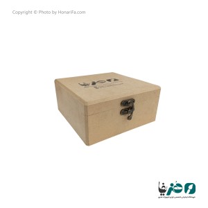 جعبه چوبی تقسیم مربع با چاپ هنریفا 20x20 سانتی متری