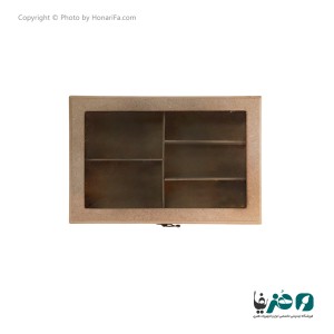 جعبه چوبی تقسیم مستطیل مدل 4 با چاپ هنریفا 20x30 سانتی متری