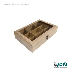 جعبه چوبی تقسیم مستطیل مدل 5 با چاپ هنریفا 20x30 سانتی متری