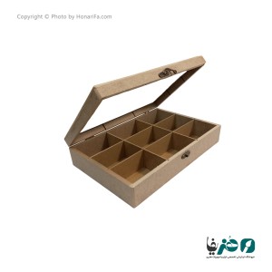 جعبه چوبی تقسیم مستطیل مدل 5 با چاپ هنریفا 20x30 سانتی متری