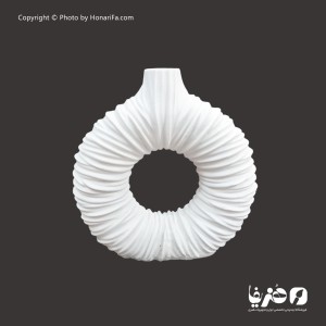 گلدان پلی استر مدل دوناتی چروک 14 سانتی متر