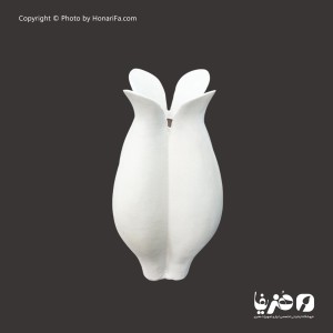 گلدان پلی استر مدل گلبرگ 30 سانتی متری