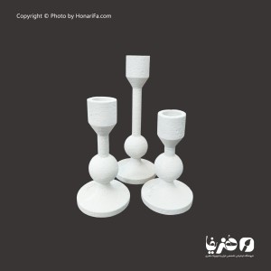 جا شمعی پلی استر طرح سنگ سایز 13 سانتی متر