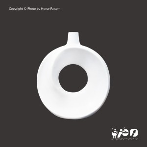 گلدان پلی استر طرح حلقوی دفرمه مدرن