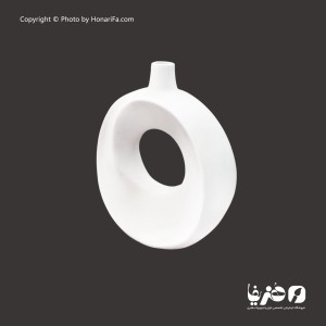 گلدان پلی استر طرح حلقوی دفرمه مدرن