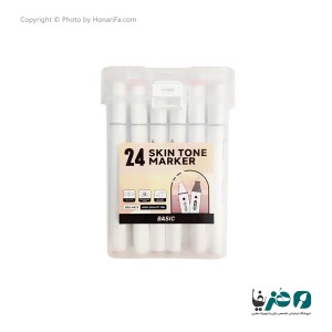ماژیک راندو تاچ مدل رنگ پوست بیسیک  بسته 24 رنگ دوسر براش