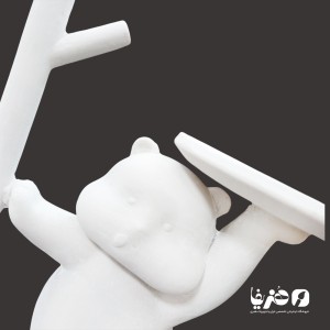 دکوری پذیرایی پلی استر طرح پاندا ایستاده