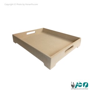 سینی چوبی مستطیل دسته دار 26x31 سانتی متری