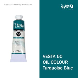 رنگ روغن وستا مدل Turquoise Blue 50 حجم 37 میلی لیتر