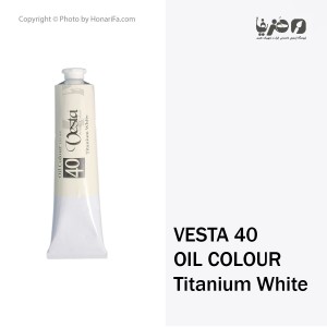رنگ روغن وستا مدل Titanium White 40 حجم 120 میلی لیتر