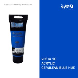 رنگ اکریلیک وستا Cerulean blue hue 10 حجم 75میلی لیتر