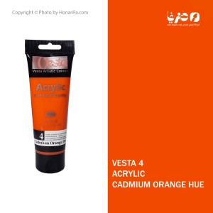 رنگ اکریلیک وستا Cadmium orange hue 4 حجم 75میلی لیتر