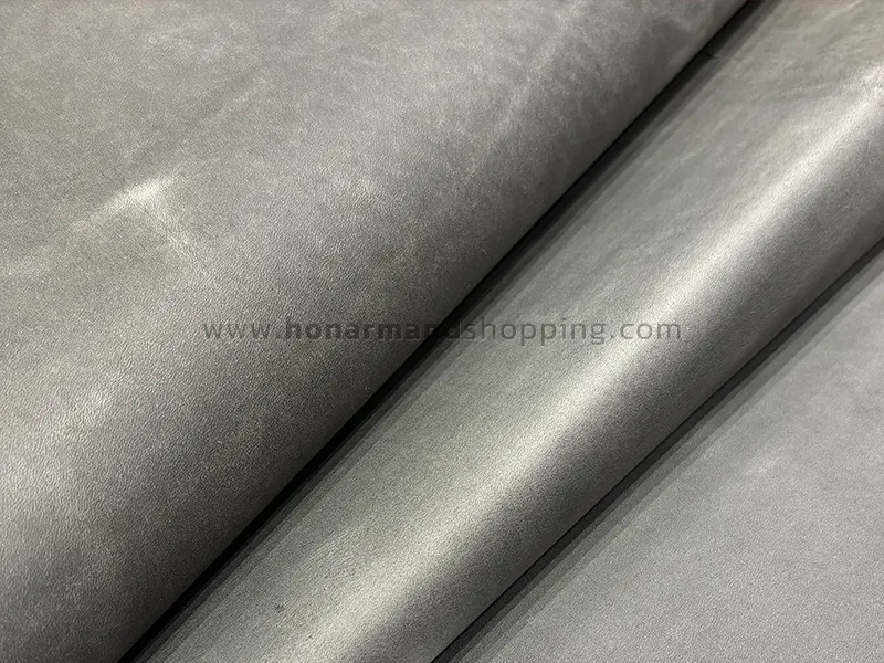 چرم گاوی طرح افکتی رنگ طوسی روشن