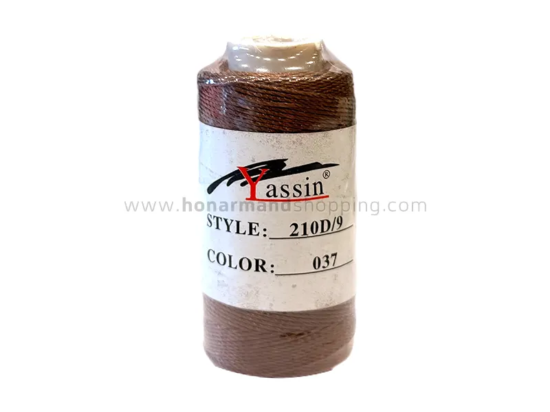 قرقره نخ ابریشم YASSIN رنگ قهوه ای (وارداتی) کد 037
