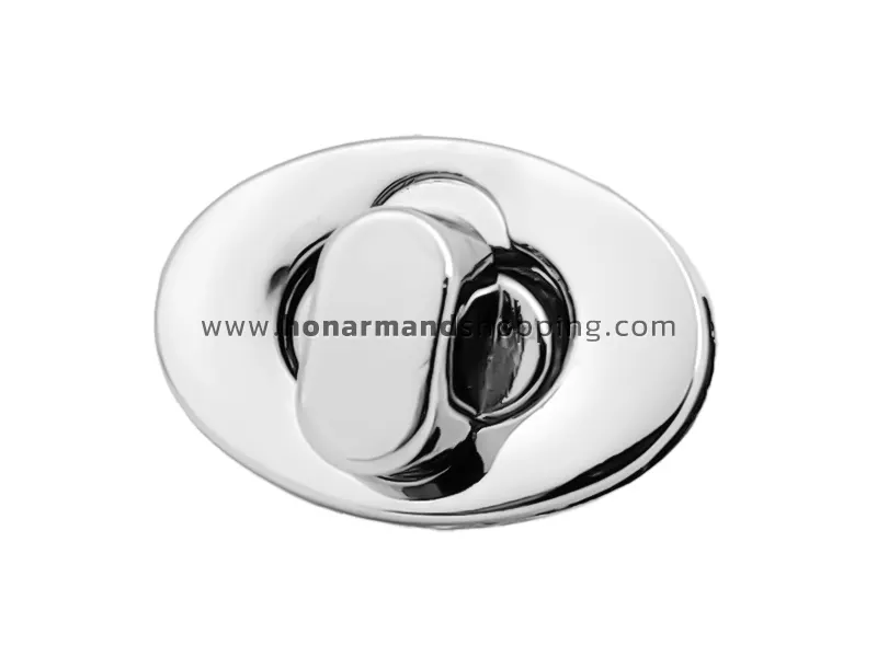 قفل پیچک بیضی سایز کوچک رنگ نیکل