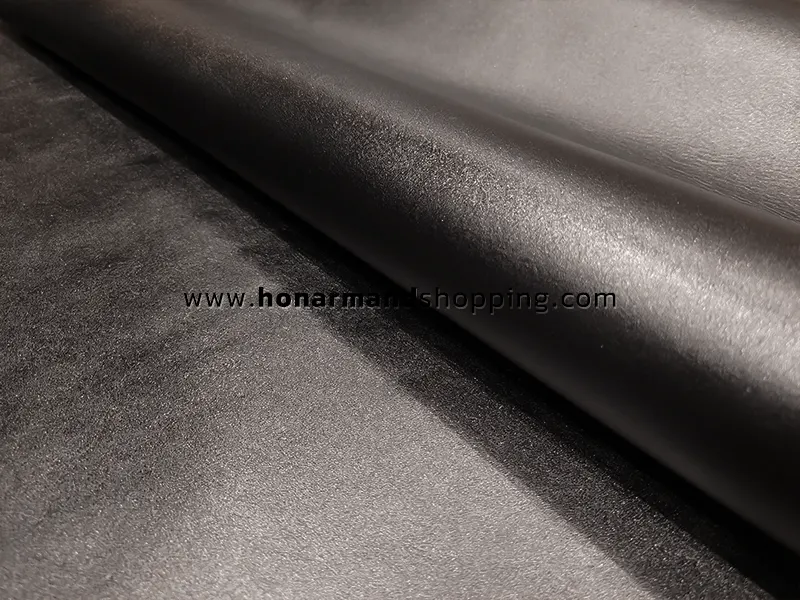 چرم طبیعی گاوی ساده رنگ مشکی