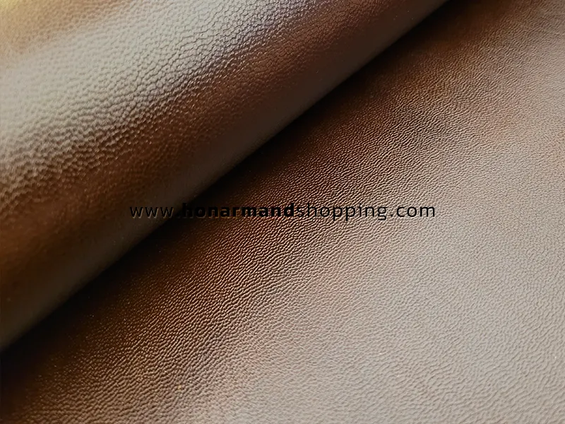 چرم طبیعی بزی ساده رنگ قهوه ای