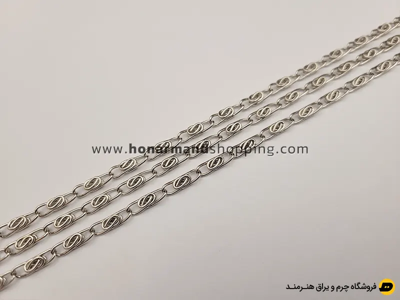 زنجیر مدبردار طول 120 سانت رنگ نیکل