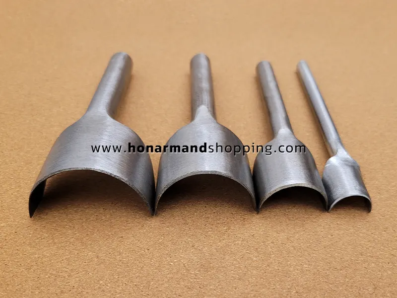 ست سنبه نیم گرد چرم مجموعه 4 عددی