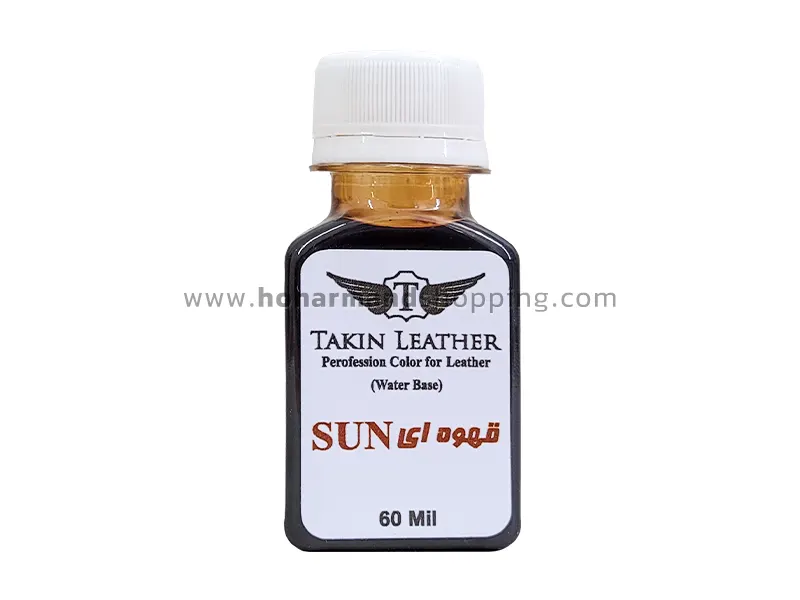 رنگ چرم تکین قهوه ای SUN حجم 60 میل