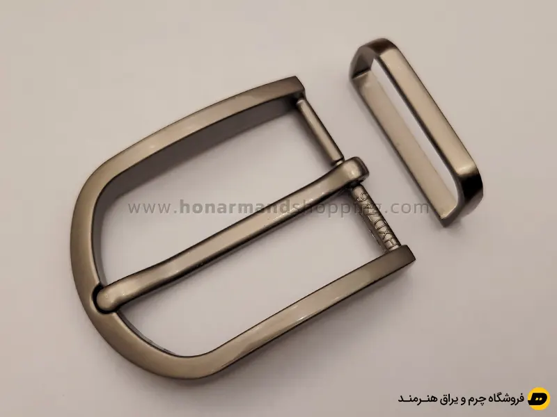 سگک کمربند زبانه دار رنگ استیل مات سایز 3.5