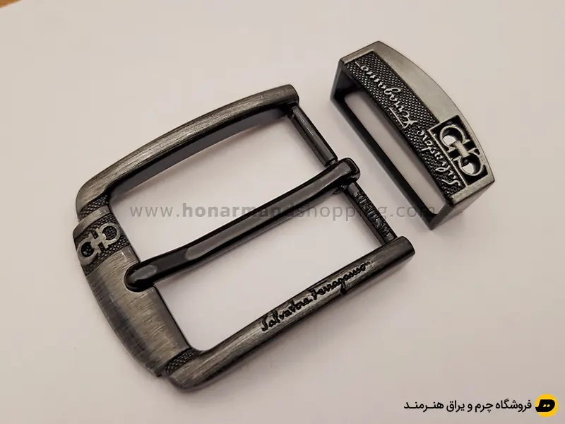 سگک کمربند زبانه دار رنگ دودی سایز 3.5