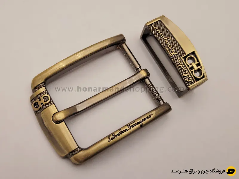 سگک کمربند زبانه دار رنگ زردقلم  سایز 3.5