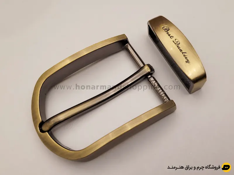 سگک کمربند زبانه دار رنگ زردقلم سایز 4