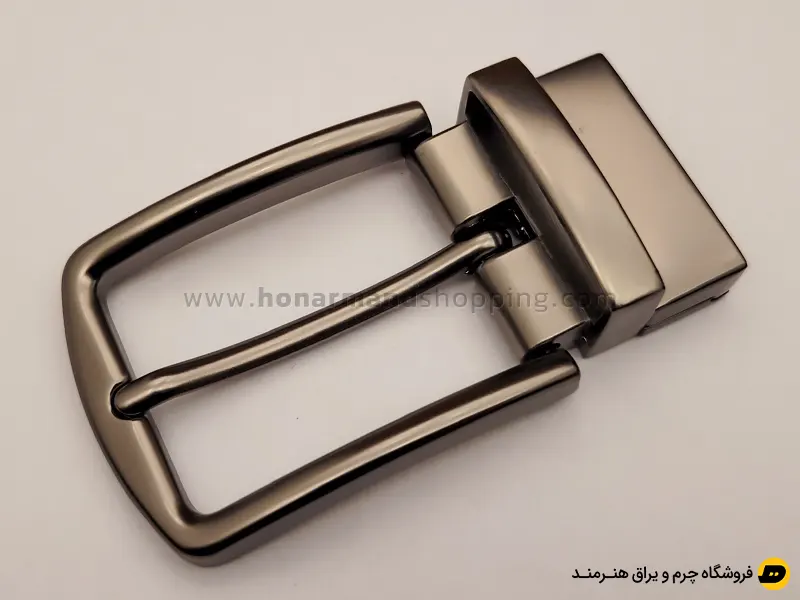 سگک کمربند زبانه دار چرخشی رنگ دودی مات سایز 3.5