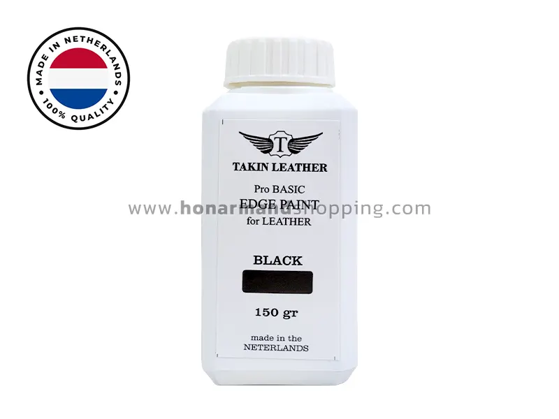 رنگ لبه چرم تکین مشکی حجم 150 گرم (محصول هلند)