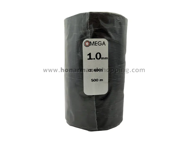 دوک نخ موم دار امگا (OMEGA) سایز 1 رنگ مشکی کد 6001