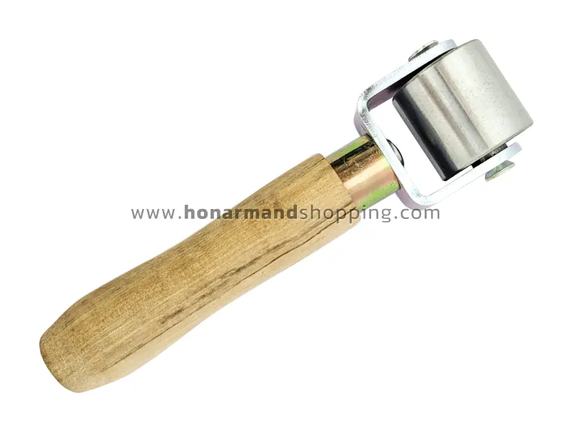 غلتک چسب و پرس دسته چوبی ایرانی سایز کوچک